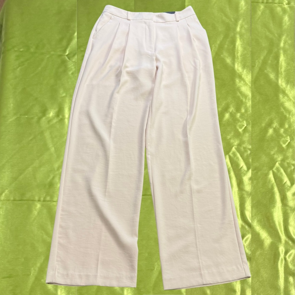 Worthington Cream Wide-Leg Trousers